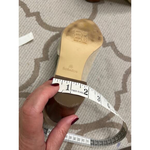 Soludos suede leather Gemma 3” Sand Heels, size 8, MSRP $ 149 - Picture 9 of 15